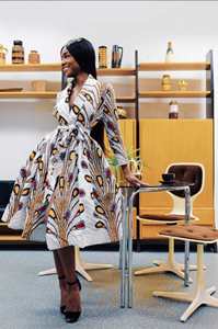BR1665 Imprimer Riche Bazin Dashiki Top Automne Hiver Dashiki Femmes Africaines Lond Robes Vêtements - Product Image 5