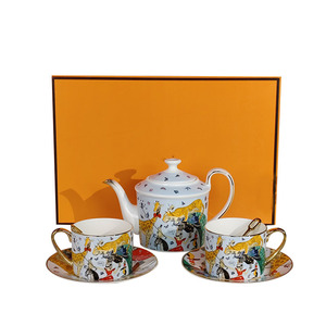 European Style Light Luxury Creative Cartoon <b>Tea</b> <b>Pot</b> Coffee Cup <b>Set</b> Exquisite Bone China Household <b>Tea</b> <b>Set</b> - Product Image 1