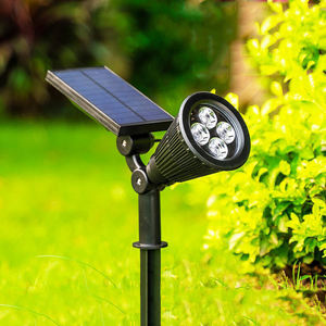 Lampu LED tenaga surya dapat disesuaikan, lampu lapangan rumput Sensor Remote warna-warni tahan air RGB bercahaya dinding taman halaman - Product Image 1