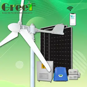 10000w Solar Panel Kit Power Generator 5KW 48V Off Grid 10kw Home Solar Wind Turbine Hybrid Energy Systems