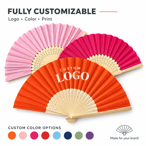 Abanico Plegable de Bambú con Logotipo Personalizado al por Mayor, Regalo Promocional Personalizado para Bodas, Fiestas y Eventos - Product Image 1
