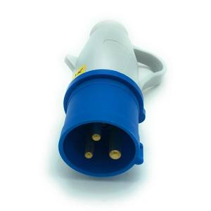 ปลั๊กอุตสาหกรรม CEE 2P+T 16A 200-250V สีเทา พลาสติก พร้อมหูจับ สายดินมาตรฐาน - Product Image 3