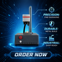 Marqueur laser à fibre compact tout-en-un RAYCUS 20-50W, graveur portable mini pour métaux, bijoux, plaques signalétiques, marquage de logos AI/LAS
