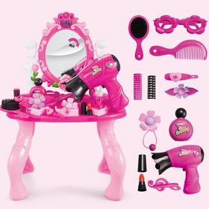 Tocador <span class=keywords><strong>de</strong></span> princesa <span class=keywords><strong>de</strong></span> alta calidad, juguetes, juego <span class=keywords><strong>de</strong></span> maquillaje, mesa interior, juguetes para jugar a las casitas con <span class=keywords><strong>espejo</strong></span> y luz <span class=keywords><strong>de</strong></span> sonido para niñas - Product Image 2