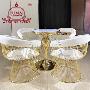 เก้าอี้รับประทานอาหารสุดหรูทันสมัยทำจากเหล็กสแตนเลสสำหรับงานเลี้ยงงานแต่งงาน - Product Image 6