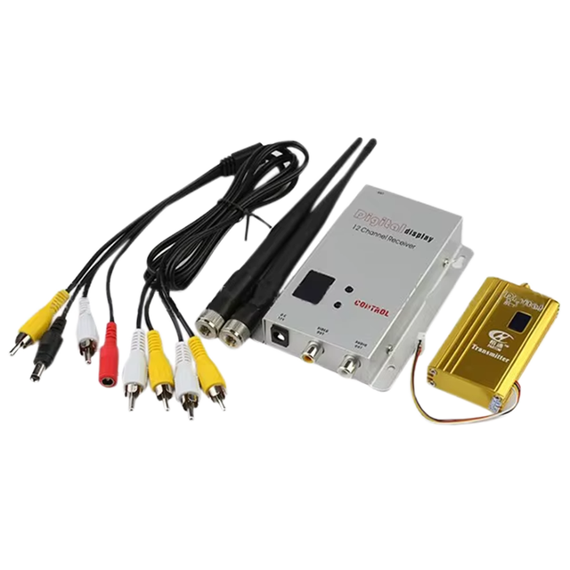 Skydroid FPV 1.2Ghz 1.5W Wireless Audio Video Transmitter Receiver Digital Display 1500mW 8CH 12CH DC Metal