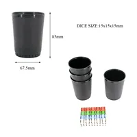 Hottak Nhà Máy Bán Buôn 4 Ly Xúc Xắc Đặt Biểu Tượng Tùy Chỉnh Nhựa Shaker Cup Với Poker Dices Nhựa Tùy Chỉnh Dice Cup Set