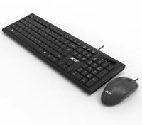Oferta: Kit combo OAK960 de teclado y ratón ergonómicos, con cable, resistentes al agua, en color negro, con conexión USB, para