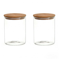 Couvercle en bambou personnalisé en usine, de qualité alimentaire, étanche, durable, texture naturelle, pour pot de 6,7 oz, idéal pour le stockage de biscuits