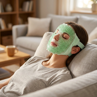 Masque facial réutilisable pour thérapie chaude et froide, confortable, personnalisé, en gel, pour soulager la douleur, compresse de glace pour les yeux/le visage, soulagement des poches sous les yeux, soin beauté du visage
