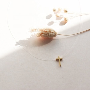 Gargantilla de estrella transparente flotante, hilo de pescar Unisex, collar Invisible de ilusión de corazón - Product Image 4