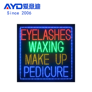 Enseigne LED lumineuse 24x24 pouces pour salon de beauté, <span class=keywords><strong>pédicure</strong></span>, et magasin – Panneau publicitaire pour devanture de commerce - Product Image 1