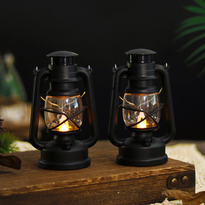 Lámpara de Aceite Colgante Retro, Decoración Iluminada para el Hogar, Linterna de Viento, Velas <span class=keywords><strong>LED</strong></span> Electrónicas sin Humo para Fiestas - Product Image 3