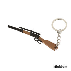 <span class=keywords><strong>Precio</strong></span> de fábrica Artesanía de metal Aleación de zinc 9cm Mini tamaño Pistola Modelo Llavero - Product Image 3