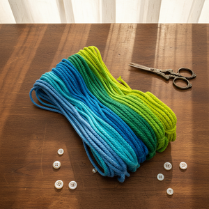 Cordon tressé épais 4/5 mm à huit brins coloré pour bricolage, tapisseries, accessoires <span class=keywords><strong>de</strong></span> reliure et cordons <span class=keywords><strong>de</strong></span> serrage - Product Image 1