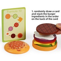 Juguetes de Madera para Apilar Hamburguesas RIZON, Juego de Comida de Juguete Educativo Montessori para Niños Pequeños, Venta al Por Mayor de Fábrica