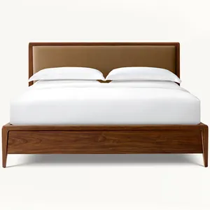 Превосходное качество, Современная Классическая тканевая изголовье, премиальная деревянная кровать размера "king-size", популярная