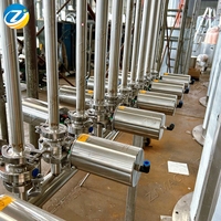ZJ 20000L plaques de colonne de reflux en cuivre rouge à grande échelle condenseur en acier inoxydable pour vin de vodka au rhum avec chauffage au gaz à la vapeur