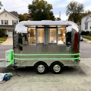 Remorque de restauration vintage commerciale, remorque à hot-dogs, camion de restauration extérieur, camion de café et de pizza avec cuisine complète - Product Image 3