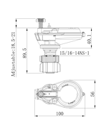 Marché américain Mini pilote à profil bas anti-siphon Valve-T1206 à économie d'eau Valves de chasse d'eau pour toilettes