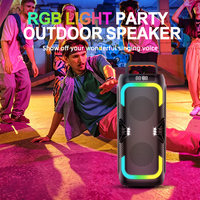 Système de sonorisation extérieur double 4 pouces 30W pour karaoké 5.4 avec lumières LED RGB, micro intégré, caisson de basses Party Box 3000-5000mAh