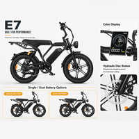 Vélo Électrique Fatbike V20 20 Pouces à Double Batterie 500W 48V15Ah, Vente Chaude, Entrepôt UE