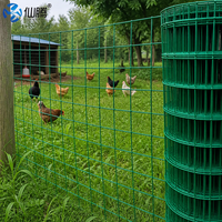 Grillage soudé enduit PVC Eurofence Holland, clôture de jardin verte pour ferme, volailles, poulailler, rouleau de grillage hollandais