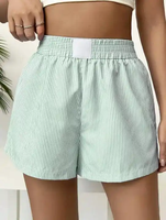 Nouveau short d'été OEM à taille haute et taille élastique boxer décontracté à carreaux shorts de gymnastique