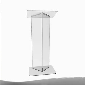 <span class=keywords><strong>Atril</strong></span> de púlpito transparente acrílico Perspex personalizado, podio de iglesia para oficina de conferencias escolares - Product Image 3
