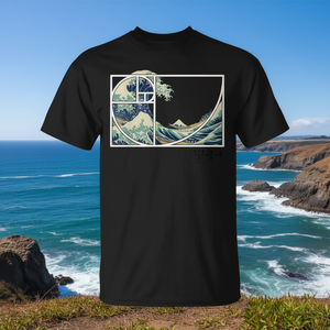 T-shirt La Grande Vague de Fibonacci de Kanagawa - Product Image 3
