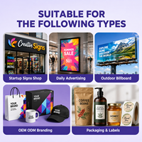 Imprimante d'étiquettes adhésives 1,8 m avec carte Hoson I3200E, machine d'étiquetage grand format CMYK, vente en gros OEM