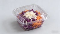 Bol à salade moulé par injection en PE/PC/PET de qualité alimentaire, récipient durable haute transparence pour la préparation des repas, diamètre personnalisé