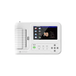Электрокардиограф Contec ECG600G 6-канальный аппарат ЭКГ Монитор ЭКГ Сенсорный экран 12-свинцовая Бесплатная интерпретация программного обеспечения