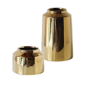 Decoración de mesa de sala de estar, florero de Metal de flor dorada, florero de Metal tradicional, embalaje Premium - Product Image 3