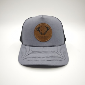Casquette de camionneur avec patch en cuir personnalisé, faible MOQ, vente en gros, logo gravé personnalisé, qualité supérieure, dos en maille - Product Image 5