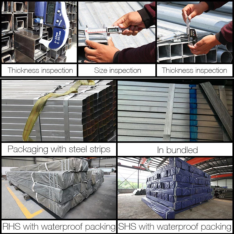 Q355B ERW Hollow Section Hot Dipped Galvanized Square Steel Pipe