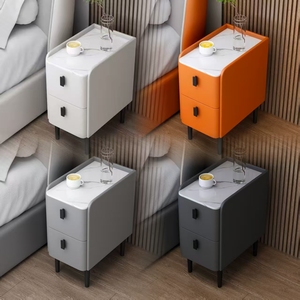 Light Rock Board Gabinete <span class=keywords><strong>de</strong></span> cabeza <span class=keywords><strong>de</strong></span> cama Simple Moderno Pequeño Ultra-Estrecho Mini Gabinete <span class=keywords><strong>de</strong></span> <span class=keywords><strong>noche</strong></span> <span class=keywords><strong>de</strong></span> dormitorio <span class=keywords><strong>de</strong></span> madera maciza - Product Image 5