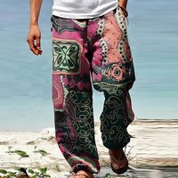 Pantalon droit mi-long pour homme, écologique, séchage rapide, respirant, confortable, imprimé motifs artistiques uniques et tendance, tissu lisse - 35 ans d'expérience