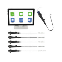 Kamera Endoskop Fleksibel USB HD untuk Hewan Peliharaan Anjing Kucing, Saluran Biopsi, Angulasi 2 Arah, Bronkoskop Portabel, Gastroskop