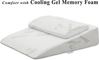 Vente en gros d'oreiller de lit réglable oreiller en mousse à mémoire de forme en tissu de bambou à quantité minimale de commande bas oreiller triangle personnalisé pour la lecture