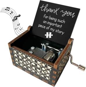 Cajas <span class=keywords><strong>de</strong></span> Música <span class=keywords><strong>de</strong></span> Madera, Regalos <span class=keywords><strong>de</strong></span> Agradecimiento <span class=keywords><strong>para</strong></span> Mujeres y Amigas, <span class=keywords><strong>Caja</strong></span> <span class=keywords><strong>de</strong></span> Música <span class=keywords><strong>de</strong></span> Madera Vintage con Manivela, U R My Sunshine - Product Image 1