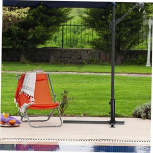 JH-Mech banc de parc personnalisé 11.81 "x 3.94" x 2.36 "Installation sur piquet de sol Base de <span class=keywords><strong>parapluie</strong></span> <span class=keywords><strong>en</strong></span> métal noir imperméable et durable pour le sable - Product Image 4