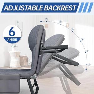 Metal Folding Bed Backrest Nap Lounge Chair Home Folding Single Bed - Product Image 3