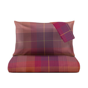 EDIMBURGO Tamaño alemán NE 30 30 100% Juego de funda nórdica de algodón 135x200cm Pigmento de latón púrpura Impreso Reissverschl alemán - Product Image 1