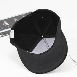 Snapback <b>Cap</b> <b>Black</b> 3D Embroidery Front Panel Unisex Cotton Casual Streetwear <b>Baseball</b> Hat - Product Image 3