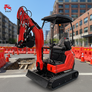 Мини-экскаватор с гидравлическими навесными приспособлениями: ковш, грабли, гидромолот. Сертифицирован CE EPA. Микро-гусеничный экскаватор для копки и посадки в саду. - Product Image 1