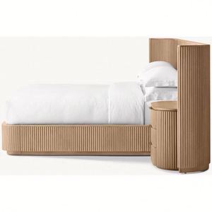 Base de Cama de Plataforma de Madera Maciza de Primera Calidad |   Cama Minimalista con Acabado Natural, Tamaño King/Queen |   Artesanía Pindel - Product Image 4
