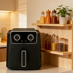 Friteuse à air chaud électrique grande capacité 6L sans huile avec double bouton mécanique pour une cuisson saine – Appareil de cuisine - Product Image 6