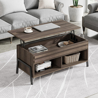 Ensemble table basse et table 75 pouces de long meuble tv moderne avec plateau relevable ensemble table basse bois