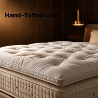 Matelas Orthopédique Ultra-Luxe Artisanal en Crin de Cheval et Laine, à Ressorts Indépendants, Extra Doux, pour Chambre d'Hôtel et Villa, Blanc Cygne, Chine